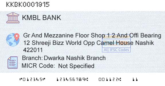 Kotak Mahindra Bank Limited Dwarka Nashik BranchBranch 