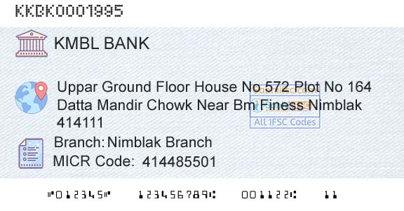 Kotak Mahindra Bank Limited Nimblak BranchBranch 