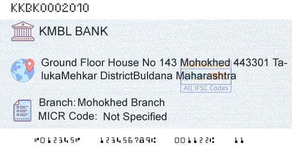 Kotak Mahindra Bank Limited Mohokhed BranchBranch 