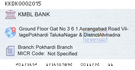 Kotak Mahindra Bank Limited Pokhardi BranchBranch 