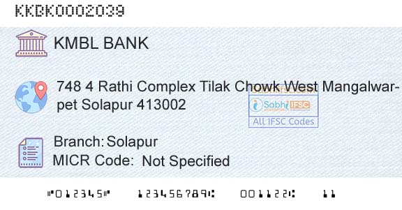 Kotak Mahindra Bank Limited SolapurBranch 