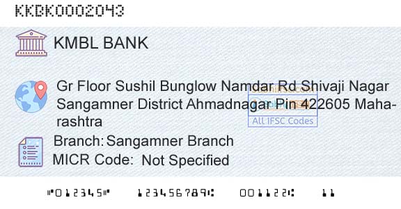 Kotak Mahindra Bank Limited Sangamner BranchBranch 