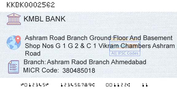 Kotak Mahindra Bank Limited Ashram Raod Branch AhmedabadBranch 