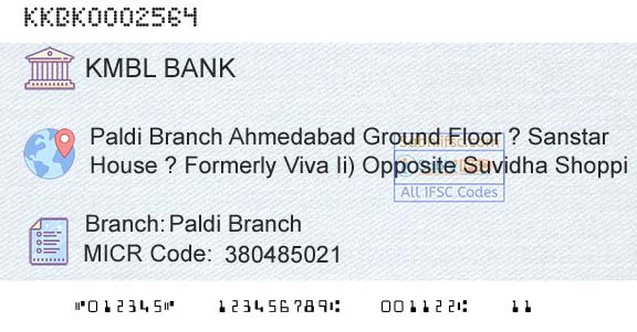 Kotak Mahindra Bank Limited Paldi BranchBranch 