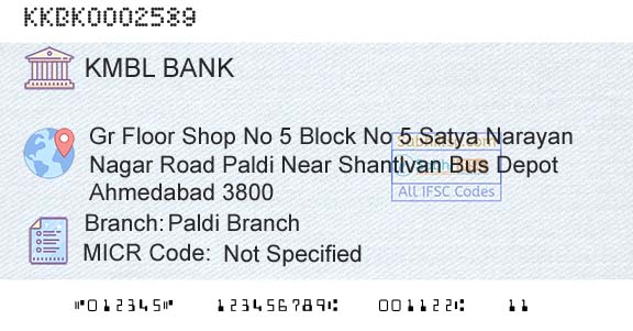 Kotak Mahindra Bank Limited Paldi BranchBranch 