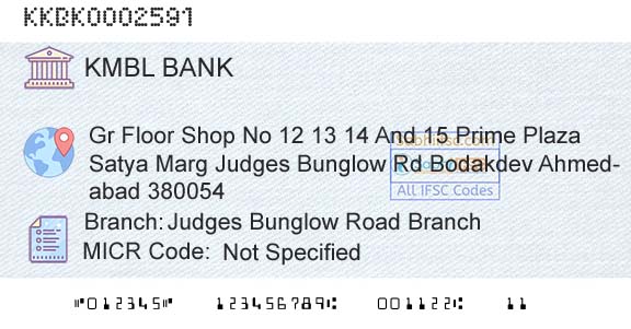 Kotak Mahindra Bank Limited Judges Bunglow Road BranchBranch 