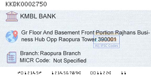 Kotak Mahindra Bank Limited Raopura BranchBranch 