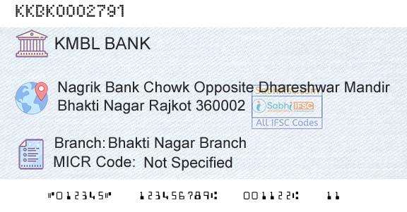 Kotak Mahindra Bank Limited Bhakti Nagar BranchBranch 