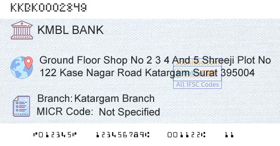 Kotak Mahindra Bank Limited Katargam BranchBranch 