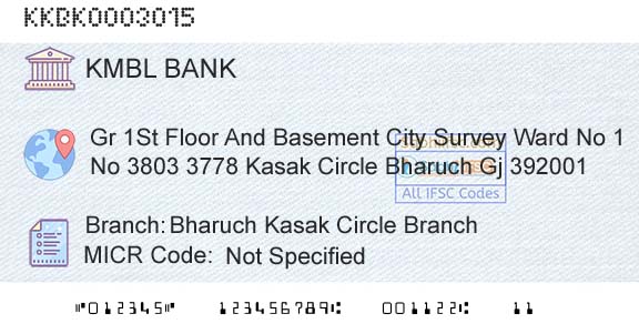 Kotak Mahindra Bank Limited Bharuch Kasak Circle BranchBranch 
