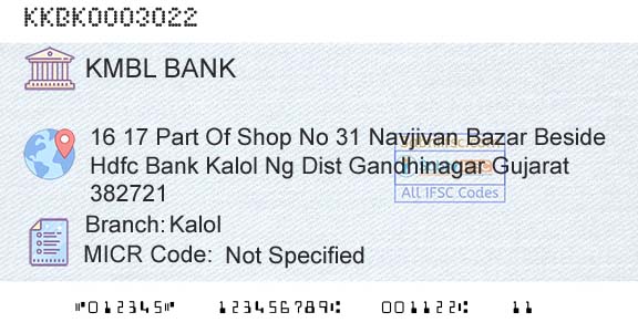 Kotak Mahindra Bank Limited KalolBranch 