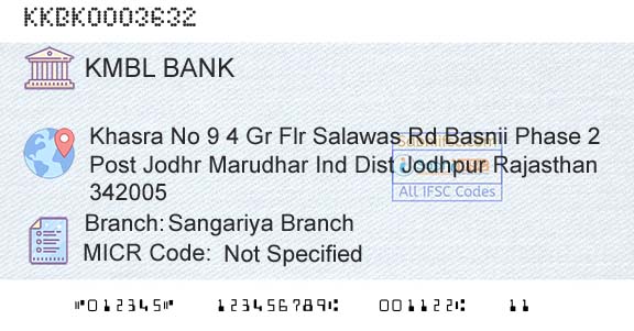 Kotak Mahindra Bank Limited Sangariya BranchBranch 