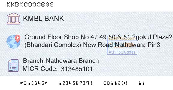 Kotak Mahindra Bank Limited Nathdwara BranchBranch 
