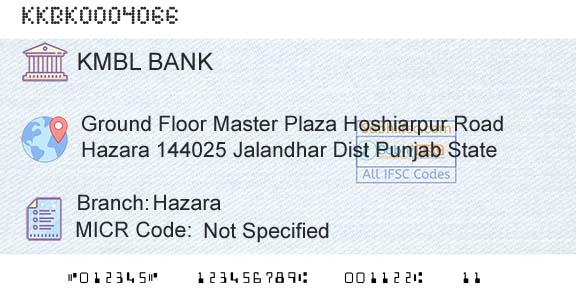 Kotak Mahindra Bank Limited HazaraBranch 