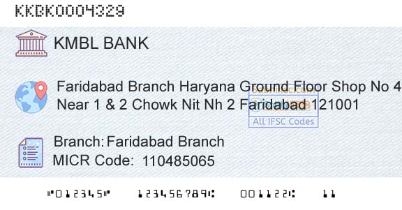 Kotak Mahindra Bank Limited Faridabad BranchBranch 