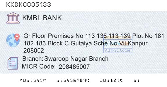 Kotak Mahindra Bank Limited Swaroop Nagar BranchBranch 