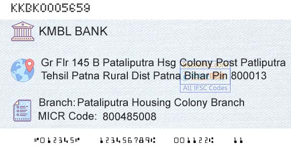 Kotak Mahindra Bank Limited Pataliputra Housing Colony BranchBranch 