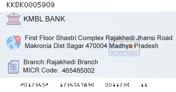 Kotak Mahindra Bank Limited Rajakhedi BranchBranch 