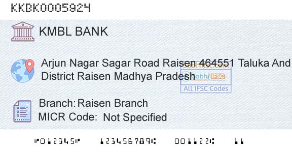 Kotak Mahindra Bank Limited Raisen BranchBranch 