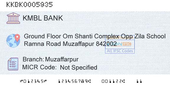 Kotak Mahindra Bank Limited MuzaffarpurBranch 