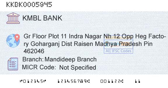 Kotak Mahindra Bank Limited Mandideep BranchBranch 
