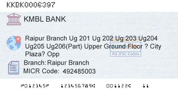 Kotak Mahindra Bank Limited Raipur BranchBranch 