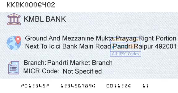 Kotak Mahindra Bank Limited Pandrti Market BranchBranch 