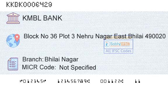 Kotak Mahindra Bank Limited Bhilai NagarBranch 