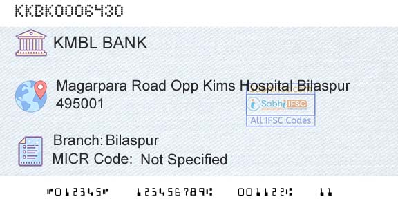 Kotak Mahindra Bank Limited BilaspurBranch 