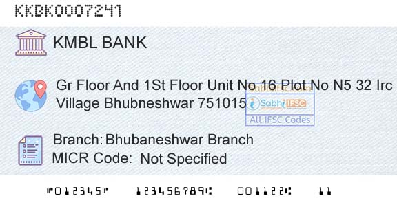 Kotak Mahindra Bank Limited Bhubaneshwar BranchBranch 