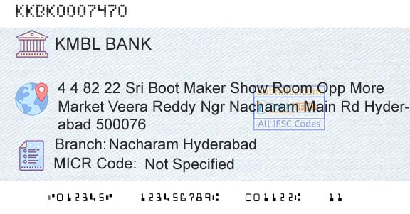Kotak Mahindra Bank Limited Nacharam HyderabadBranch 