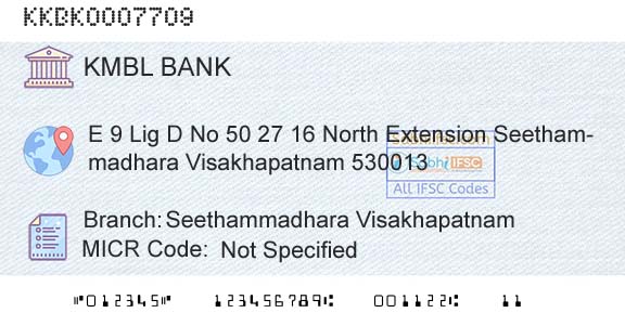Kotak Mahindra Bank Limited Seethammadhara VisakhapatnamBranch 