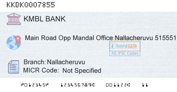 Kotak Mahindra Bank Limited NallacheruvuBranch 