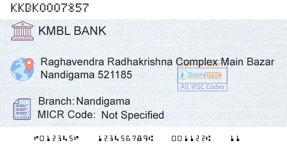 Kotak Mahindra Bank Limited NandigamaBranch 