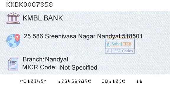 Kotak Mahindra Bank Limited NandyalBranch 