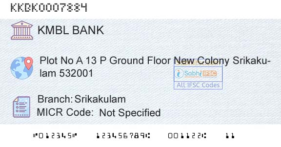 Kotak Mahindra Bank Limited SrikakulamBranch 
