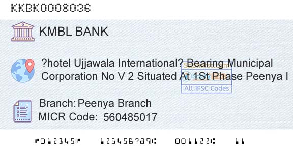 Kotak Mahindra Bank Limited Peenya BranchBranch 