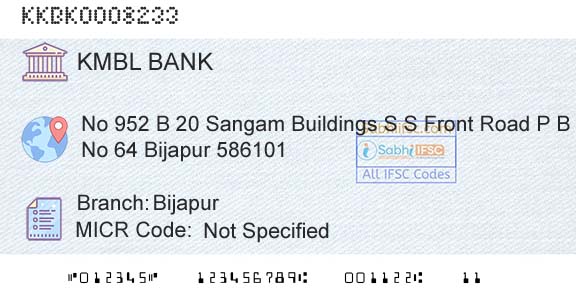 Kotak Mahindra Bank Limited BijapurBranch 