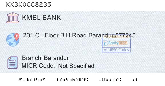 Kotak Mahindra Bank Limited BarandurBranch 