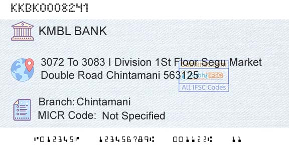 Kotak Mahindra Bank Limited ChintamaniBranch 