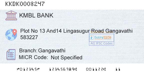 Kotak Mahindra Bank Limited GangavathiBranch 