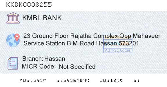 Kotak Mahindra Bank Limited HassanBranch 