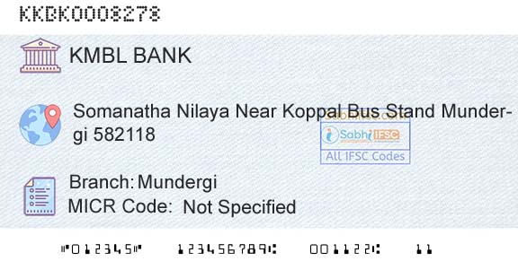 Kotak Mahindra Bank Limited MundergiBranch 