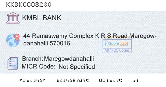 Kotak Mahindra Bank Limited MaregowdanahalliBranch 
