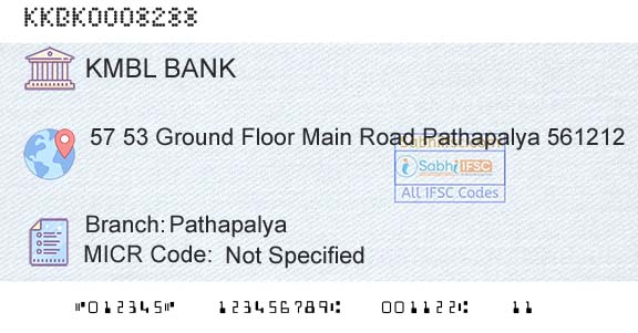 Kotak Mahindra Bank Limited PathapalyaBranch 