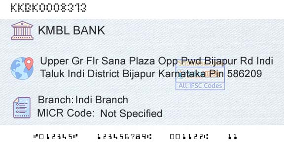 Kotak Mahindra Bank Limited Indi BranchBranch 