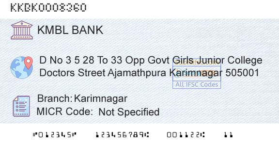 Kotak Mahindra Bank Limited KarimnagarBranch 