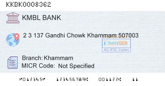 Kotak Mahindra Bank Limited KhammamBranch 