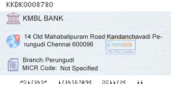 Kotak Mahindra Bank Limited PerungudiBranch 