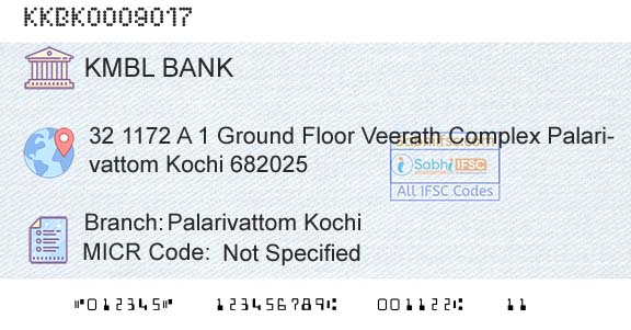 Kotak Mahindra Bank Limited Palarivattom KochiBranch 